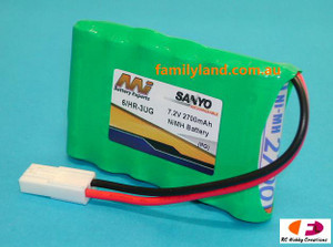 Sanyo 2700-6APG NiMh Battery 2700mah, 7.2V, CEO12S plug/Abram (Hop up for bfn-nimh6aa)