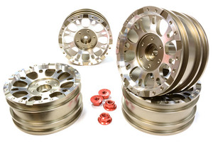 Integy 25339GUN Realistic 1.9 Size X8U Alloy Wheel (4) + M4 Nut for Scale Off-Road Crawler 1/10