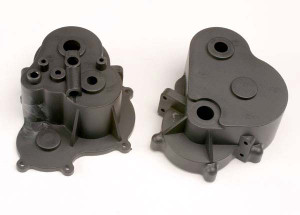 Traxxas 4991 Gearbox halves (f & r)/rubber access plug (Revo)