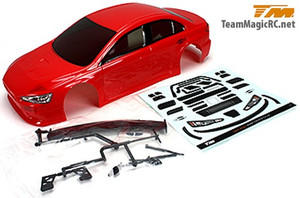 Team Magic 503366RA E4D Evo X Painted Red  Body Drift 190mm 1/10