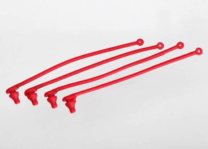 Traxxas 5752 Body clip retainer, red (4)