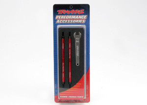 Traxxas 5338R Toe links, Revo (Tubes red-anodized, 7075-T6 alu.) Traxxas 5338R Toe links, Revo (Tubes red-anodized, 7075-T6 alu.)
