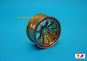 Qmax Q516011 ALU. DRIFT 9 SPOKE RIM GOLD (1PC) 1/10