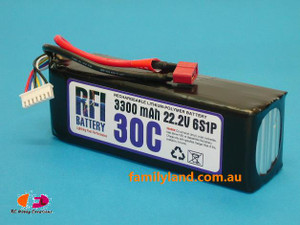 RFI 1800 Lipo Batt 22.2V 3300mAh 6S1P W/DEANS CONNECTOR RFI 1800 Lipo Batt 22.2V 3300mAh 6S1P W/DEANS CONNECTOR