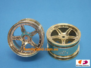 ARP 9850GR 1.9" 5-Spoke Enzo Wheel/Gold Chrome 32mm (2pcs) 1:10