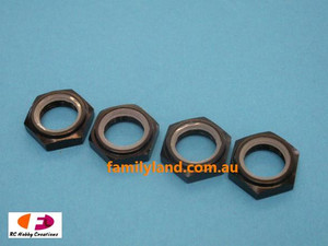 Great Vigor SEM106BA WHEEL NUTS W/NYLON LOCK - BLACK (4pcs) 1/8