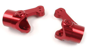 Robitronic 27054R CNC Front Wheel Hub Set (Red Anodized)