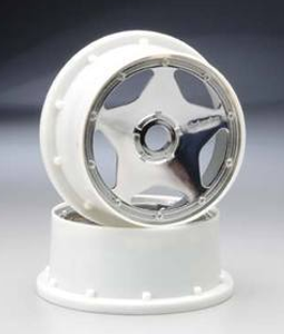 HPI 3224 SUPER STAR WHEEL SHINY CHROME (120x60mm/2pcs) 1/5