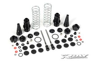 Xray 358204 XB9 Rear Shock Absorbers + Boots Complete Set (2)