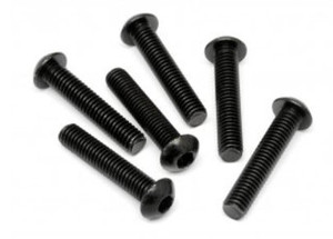 HPI 94910 BUTTON HEAD SCREW M6x30mm (HEX SOCKET/6pcs)