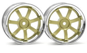 HPI 3319 RAYS GRAM LIGHTS 57S-PRO CHROME/GOLD (3mm OFFSET/ 2pcs) 1/10
