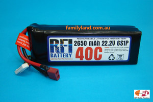 RFI 4110 Lipo Battery 22.2V, 2650mAh, 40C, Deans Connector