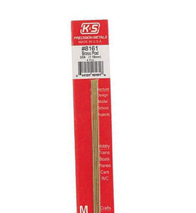 K&S 8161 Brass Rod 3/64x12" (1.19mm) (4pcs)