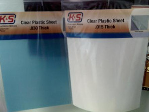 K&S 1308 .015inX8.5inX11in CLEAR PLASTIC (2 SHEETS PER BAG)