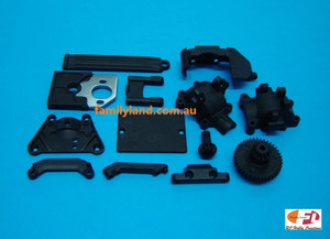 HBX 18002 GEAR BOX/MOTOR GUARD+SPUR GEARS+BATTERY COVER+SERVO COVER