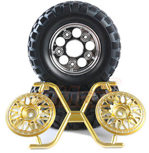 Tamiya 54484 Rock Block Tires - w/2-Piece Mesh Wheels (CC01) 1/10 Tamiya 54484 Rock Block Tires - w/2-Piece Mesh Wheels (CC01) 1/10