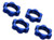 Traxxas 7758 Wheel nuts, splined, 17mm, serrated (blue-anodized) (4)