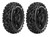 Louise 3297B MFT  X-UPHILL  X-Maxx Serie Tire Set - Mounted - Sport - Black Wheels - Hex 24mm 1/5