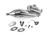 Rovan 8505012 Baja 5B/5SC/5T Pigs Tail Tuned Exhaust Pipe Set w/ Upgraded Clamp