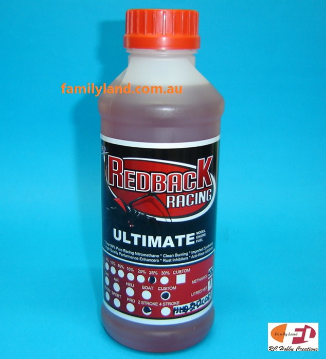 Redback  Nitro Fuel 25% NITROmethane ,15% Synthetic,5% Castor,1 Litre (Comapatible Hot Stuff 0501)