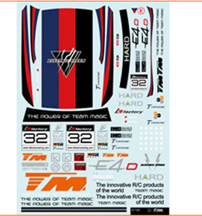 Team Magic 61108 Sticker for E4D BMW 320 Body 1/10 (TM503318)