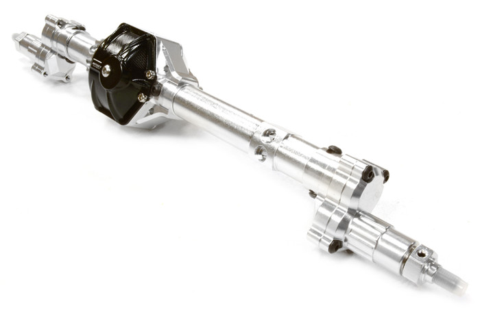 Integy c26526Silver Complete Billet Machined Hi-Lift Gearbox Rear Axle for Axial Wraith 1/10  Rock Racer
