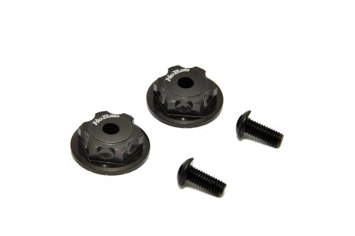 Hobao OP-0090 DOUBLE LOCK WHEEL FLANGE HUB (HARD COATING), 2pcs (MT)