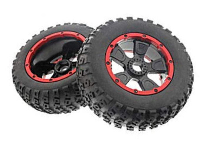 Losi LOS45004 Left & Right Tire (1ea), Premounted: 1:5 4WD DB XL