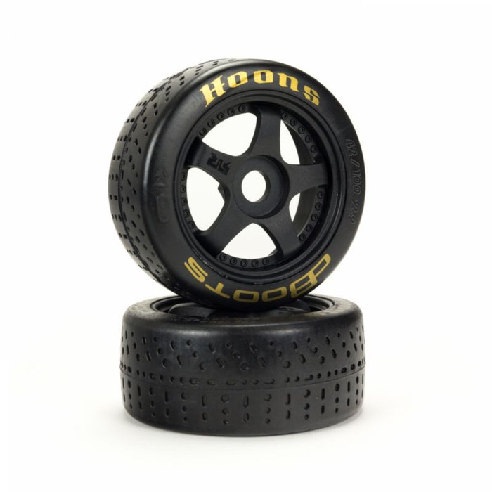 Arrma ARA550071 Dboots Hoons 42/100 2.9 Gold Belted 5-Spoke Wheels and Tyres 1/8