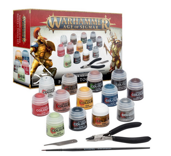 Games Workshop 80-17 Warhammer Age of Sigmar: Paint + Tools Set
