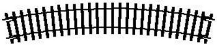 Hornby R608 CURVE: 3RD RADIUS TRACK  (1),finish :Pristine