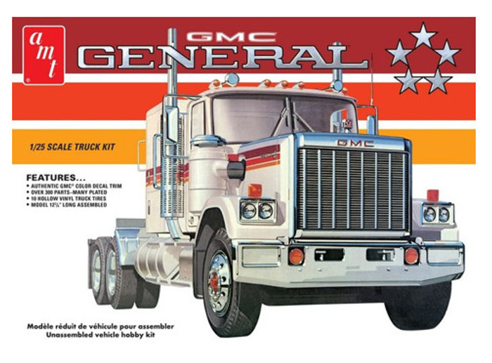 AMT 1272 1976 GMC General Semi Tractor Plastic Model Kit 1/25