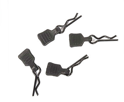 Axial AXIC1059 Body Clip, 6mm, Black 4pcs
