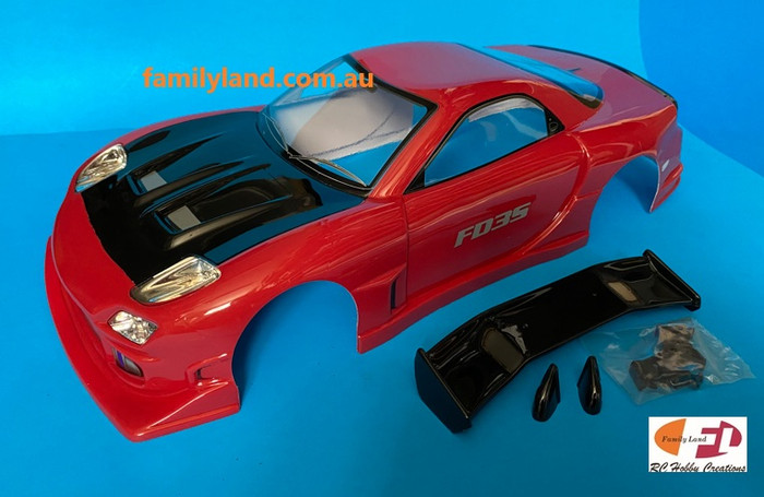 Colt 2314PRX Maxda RX-7 FD3S Painted Body Deep Pink 200mm 1/10