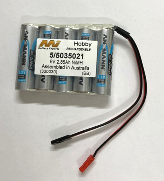 Family Land 5035021-5FFJ 6V 2850mAh NiMh Battery Pack - Flat  - with JST/Futaba Connector