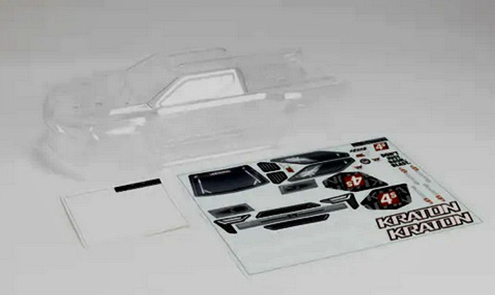 Arrma 402320 Kraton 4x4 4S Clear Body with Decals and Window Masks 1/10