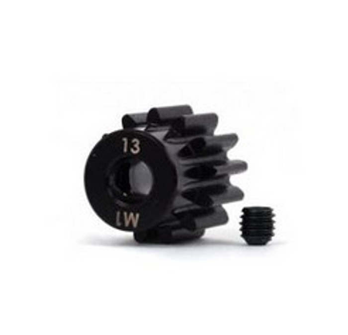 Traxxas 6483X Gear, 13T pinion (machined, hardened steel) (1.0 metric pitch) (fits 5mm shaft)/ set screw