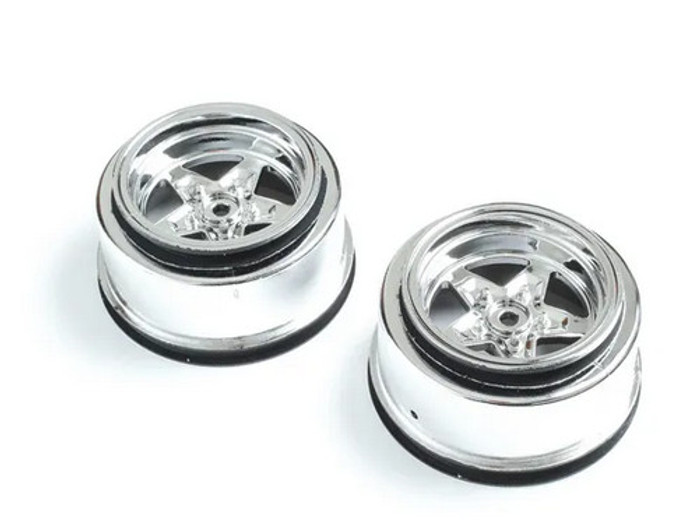 Losi LOS43046 Chrome Rear Wheel, 2pcs, 22S Drag 1/10