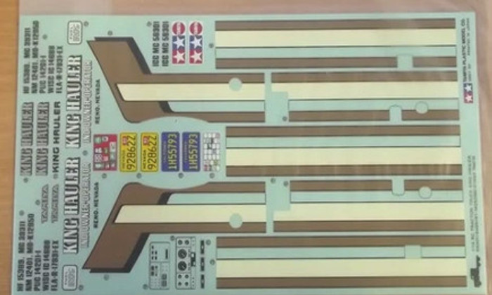 Tamiya 9495161 Sticker Sheet Truck King Hauler 1/14