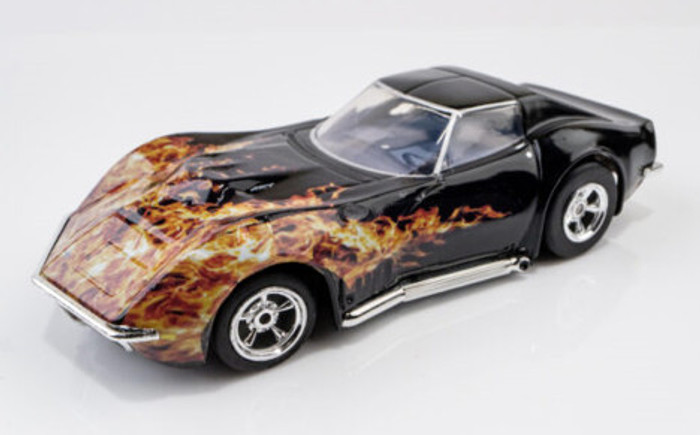 AFX 22073 1968 Corvette 427 Black Flame 1/64