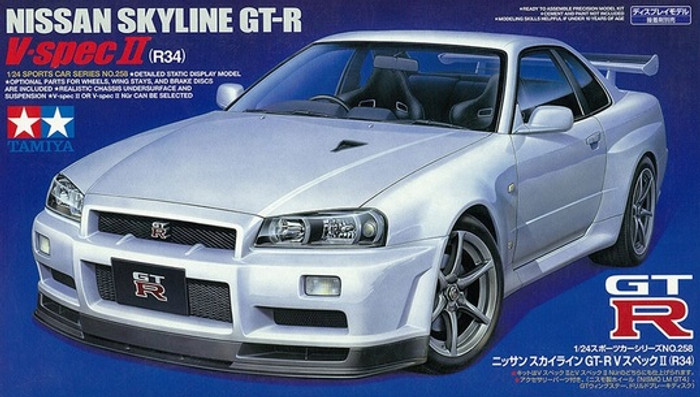 Tamiya 24258 Nissan Skyline GT-R (R34) V-Spec II 1/24