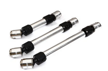 Integy 29788SILVER Alloy Center Drive (3) Shafts for Axial 1/10 SCX10 II 6X6