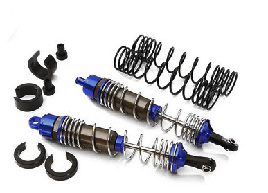 Integy 28477BLUE 100mm Rear Alloy Shocks for Traxxas 1/10 Stampede, Rustler & Slash