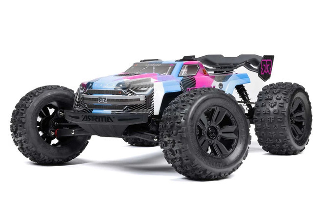 Arrma 1/8 KRATON 6S BLX 4X4 BRUSHLESS V6 SPEED TRUCK RTR (Pink/Blue)