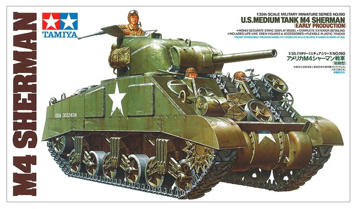 Tamiya 35190 U.S. Medium Tank M4 Sherman (Early Production) 1/35