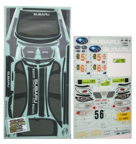 Tamiya 9495571 Sticker Bag for Subaru Impreza WRC 2008 1/10
