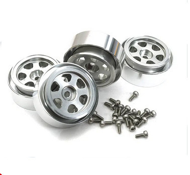 Integy 33137SILVER Beadlock Wheels (4) for Traxxas 1/18 TRX-4M RC Crawler 9869