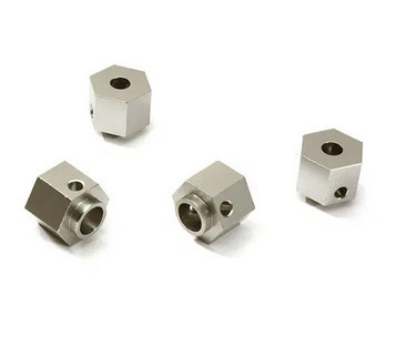 Integy 28238SILVER 12mm Hex Wheel (4) Hub 9mm Thick for Traxxas TRX-4 Scale Crawler