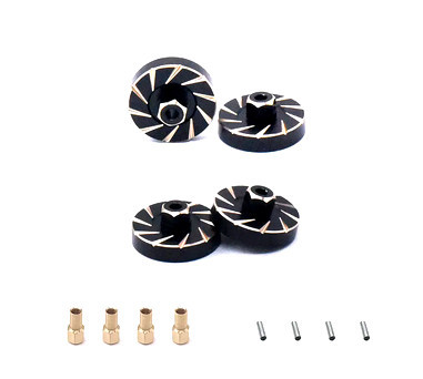 Integy 32862 Brass Alloy Wheel Hex (4) Set 16g each for Traxxas 1/18 TRX-4M Crawler