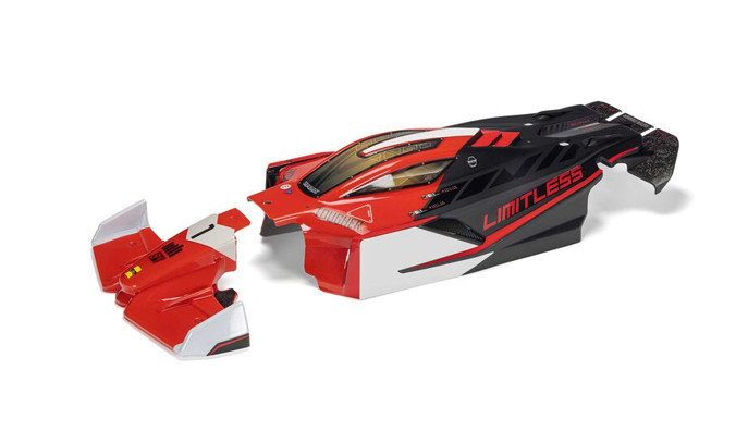 Arrma 2802 Painted Limitless Body, Red/Black 1/7